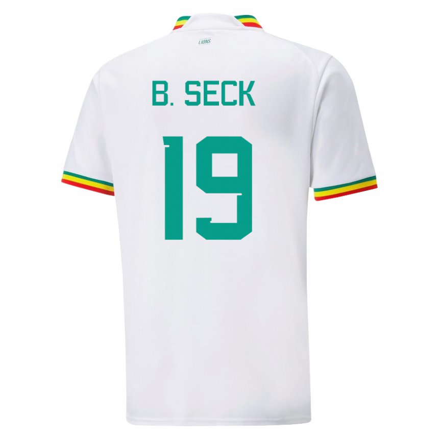 Enfant Maillot Sénégal Bineta Korkel Seck #19 Blanc Tenues Domicile 22-24 T-shirt Suisse