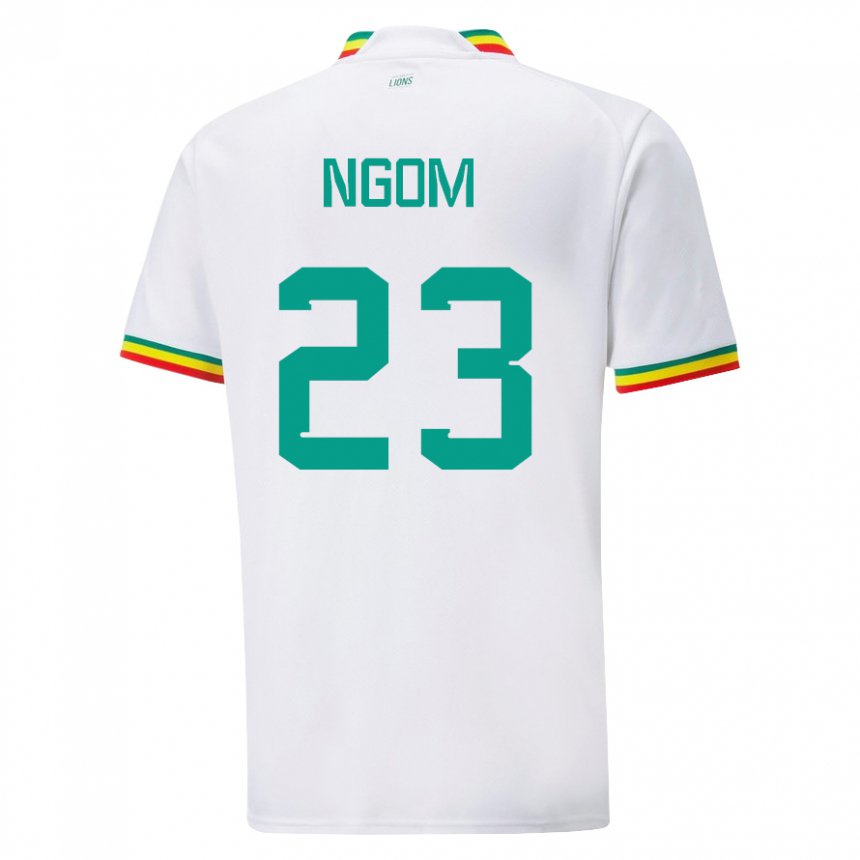 Enfant Maillot Sénégal Astou Ngom #23 Blanc Tenues Domicile 22-24 T-shirt Suisse
