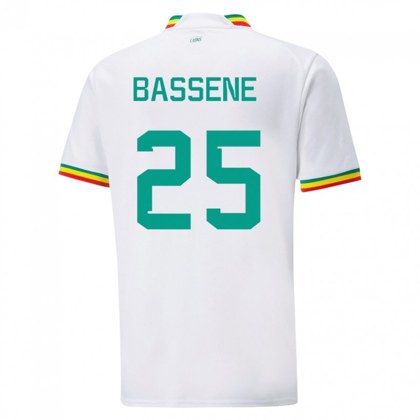 Enfant Maillot Sénégal Pascaline Bassene #25 Blanc Tenues Domicile 22-24 T-shirt Suisse