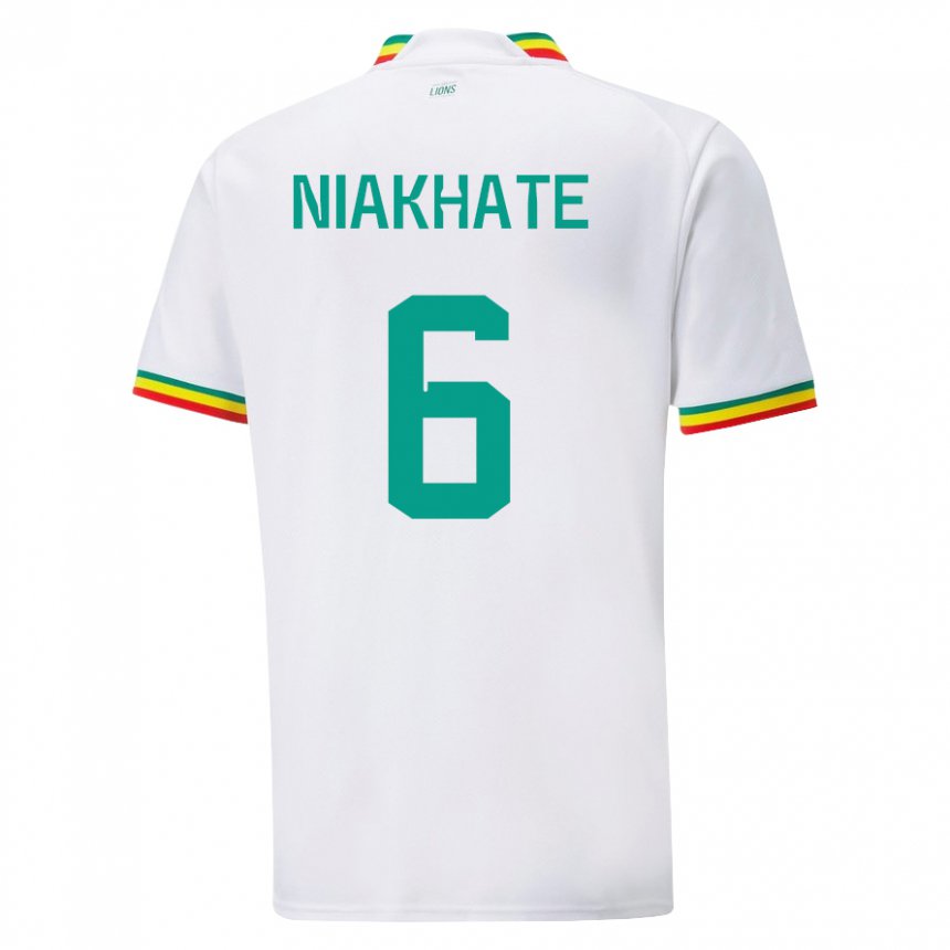 Enfant Maillot Sénégal Niakhate N Diaye #6 Blanc Tenues Domicile 22-24 T-shirt Suisse
