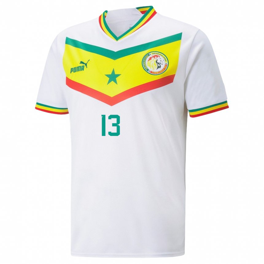 Enfant Maillot Sénégal Souleymane Cisse #13 Blanc Tenues Domicile 22-24 T-shirt Suisse