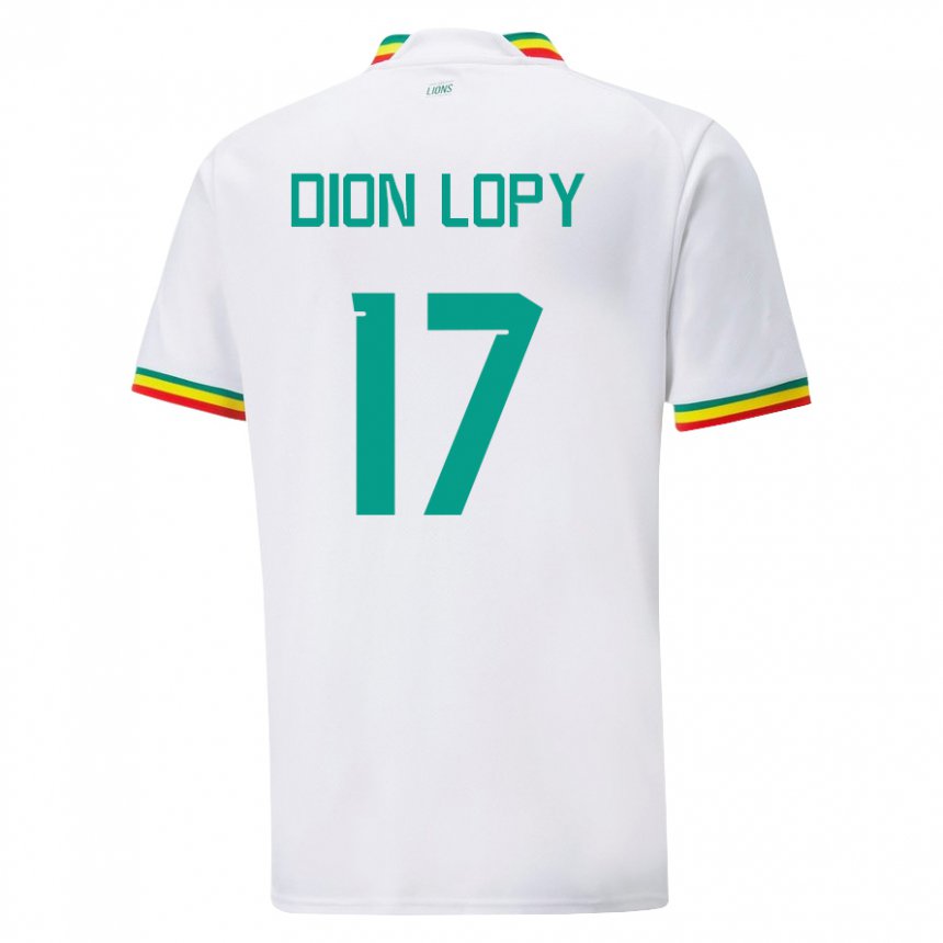 Enfant Maillot Sénégal Dion Lopy #17 Blanc Tenues Domicile 22-24 T-shirt Suisse