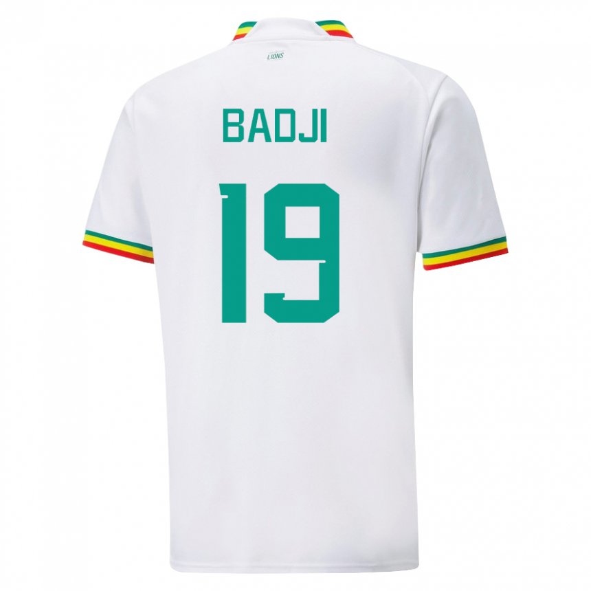 Enfant Maillot Sénégal Youssouph Badji #19 Blanc Tenues Domicile 22-24 T-shirt Suisse
