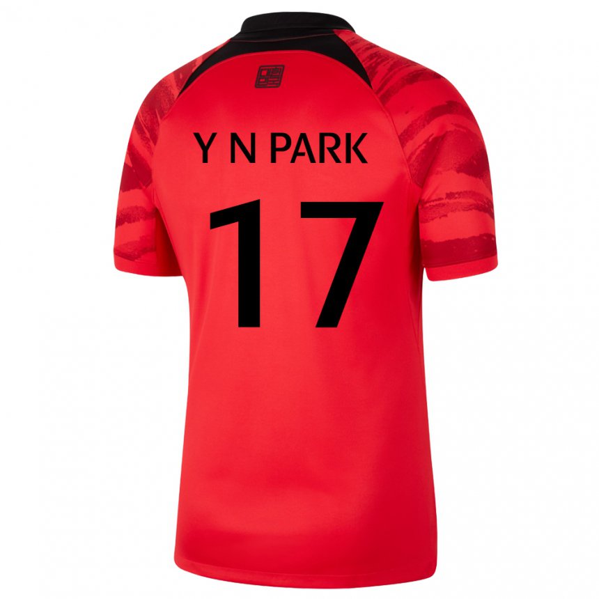 Enfant Maillot Corée Du Sud Park Ye Na #17 Rouge Noir Tenues Domicile 22-24 T-shirt Suisse