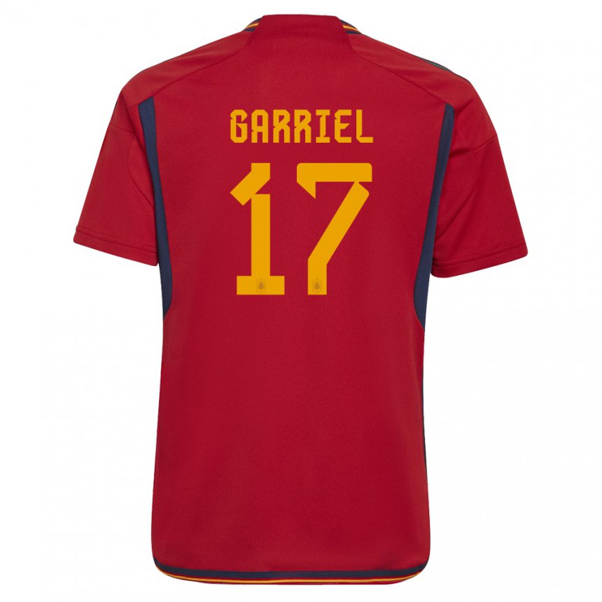 Enfant Maillot Espagne Ivan Garriel #17 Rouge Tenues Domicile 22-24 T-shirt Suisse