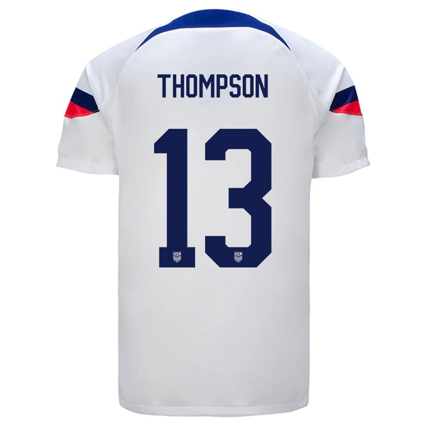 Enfant Maillot États-unis Alyssa Thompson #13 Blanc Tenues Domicile 22-24 T-shirt Suisse