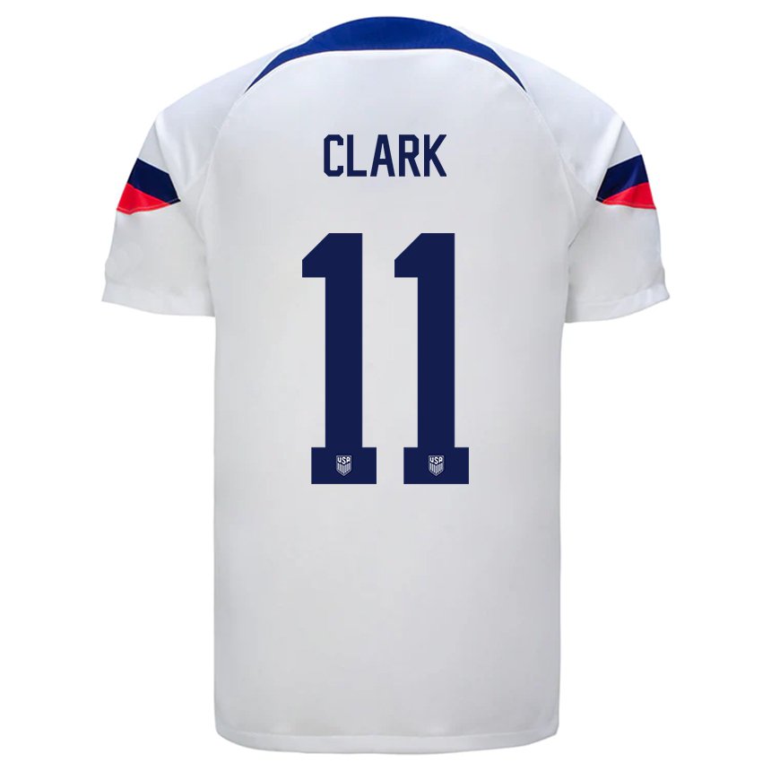 Enfant Maillot États-unis Caden Clark #11 Blanc Tenues Domicile 22-24 T-shirt Suisse