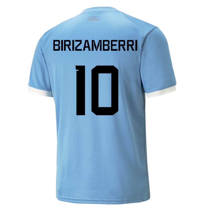 Enfant Maillot Uruguay Carolina Birizamberri #10 Bleu Tenues Domicile 22-24 T-shirt Suisse