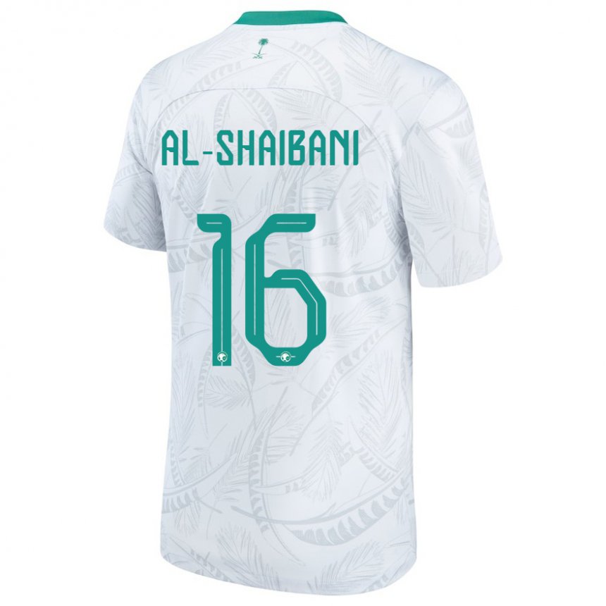 Enfant Maillot Arabie Saoudite Asrar Al Shaibani #16 Blanc Tenues Domicile 22-24 T-shirt Suisse
