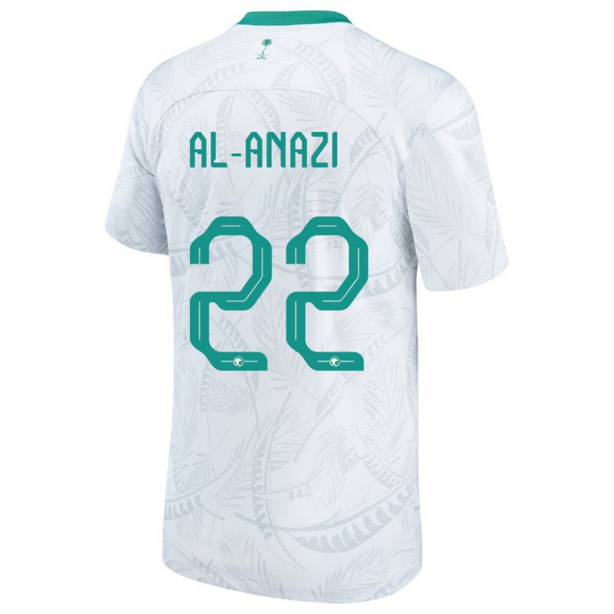 Enfant Maillot Arabie Saoudite Lama Al Anazi #22 Blanc Tenues Domicile 22-24 T-shirt Suisse