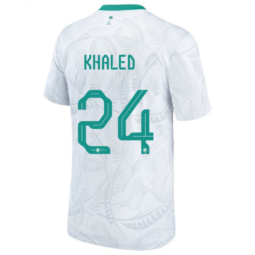 Enfant Maillot Arabie Saoudite Atheer Khaled #24 Blanc Tenues Domicile 22-24 T-shirt Suisse