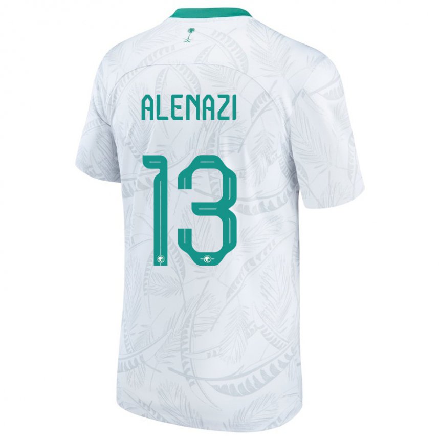 Enfant Maillot Arabie Saoudite Abdullah Alenazi #13 Blanc Tenues Domicile 22-24 T-shirt Suisse