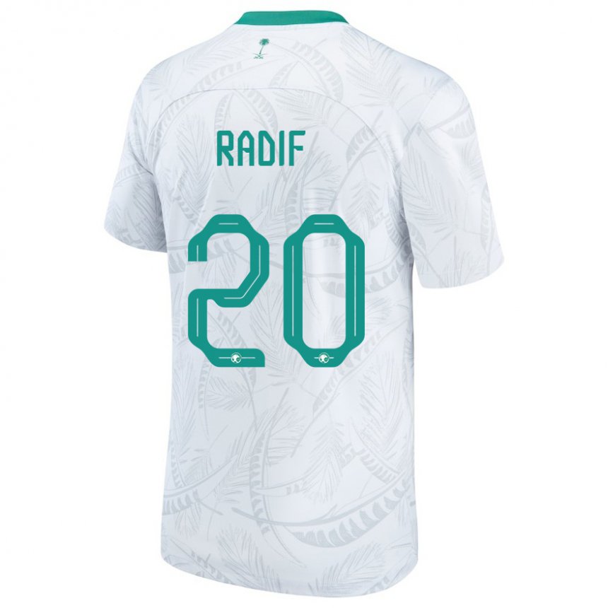 Enfant Maillot Arabie Saoudite Abdullah Radif #20 Blanc Tenues Domicile 22-24 T-shirt Suisse