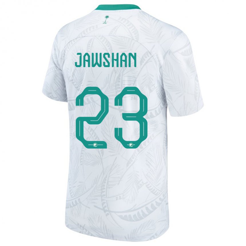 Enfant Maillot Arabie Saoudite Yazeed Jawshan #23 Blanc Tenues Domicile 22-24 T-shirt Suisse