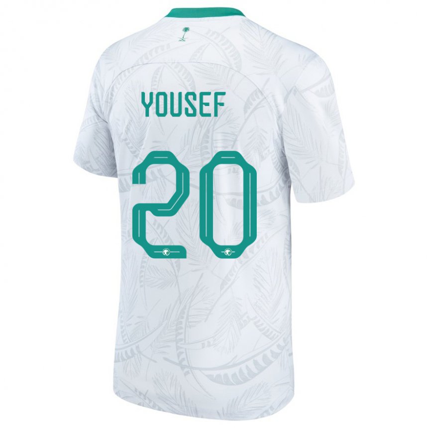 Enfant Maillot Arabie Saoudite Fares Yousef #20 Blanc Tenues Domicile 22-24 T-shirt Suisse