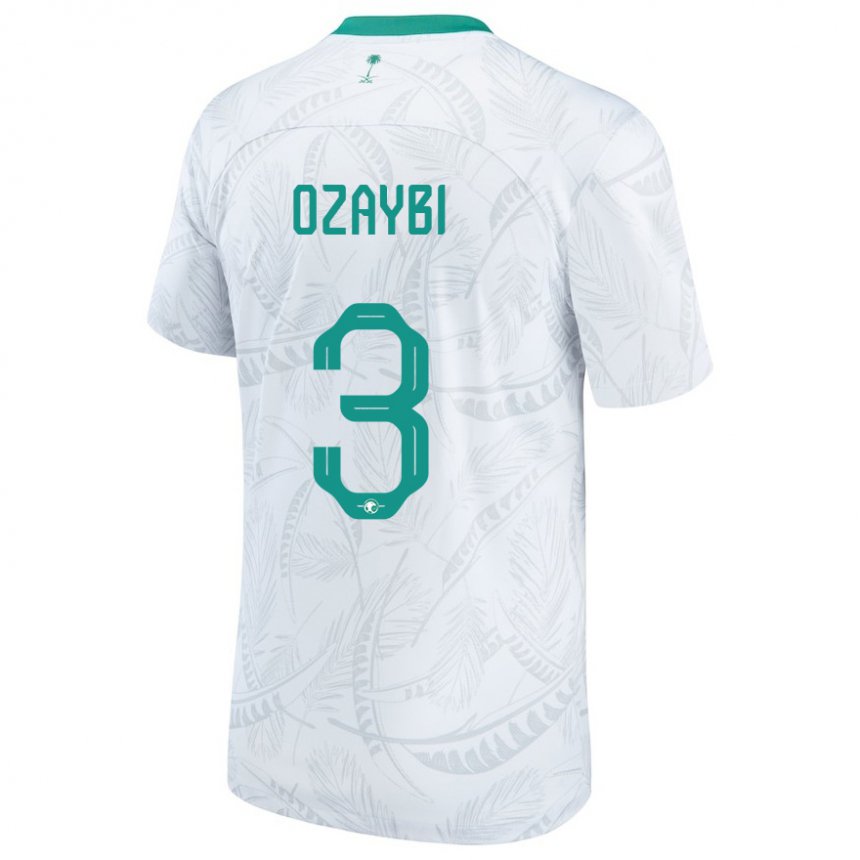 Enfant Maillot Arabie Saoudite Raed Ozaybi #3 Blanc Tenues Domicile 22-24 T-shirt Suisse