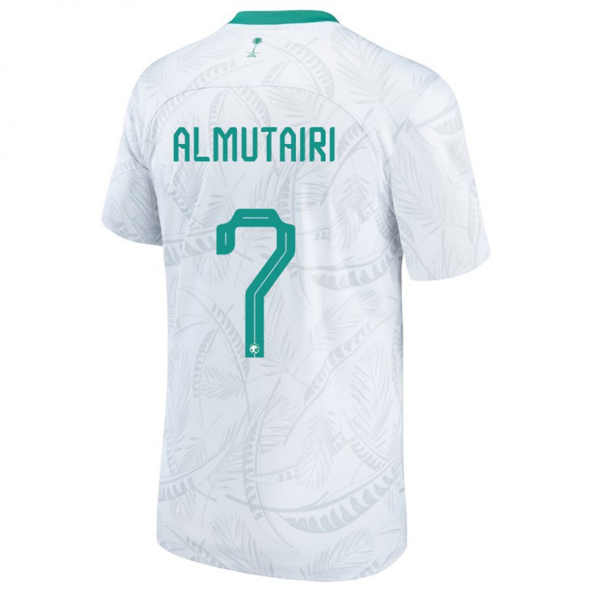 Enfant Maillot Arabie Saoudite Nawaf Almutairi #7 Blanc Tenues Domicile 22-24 T-shirt Suisse