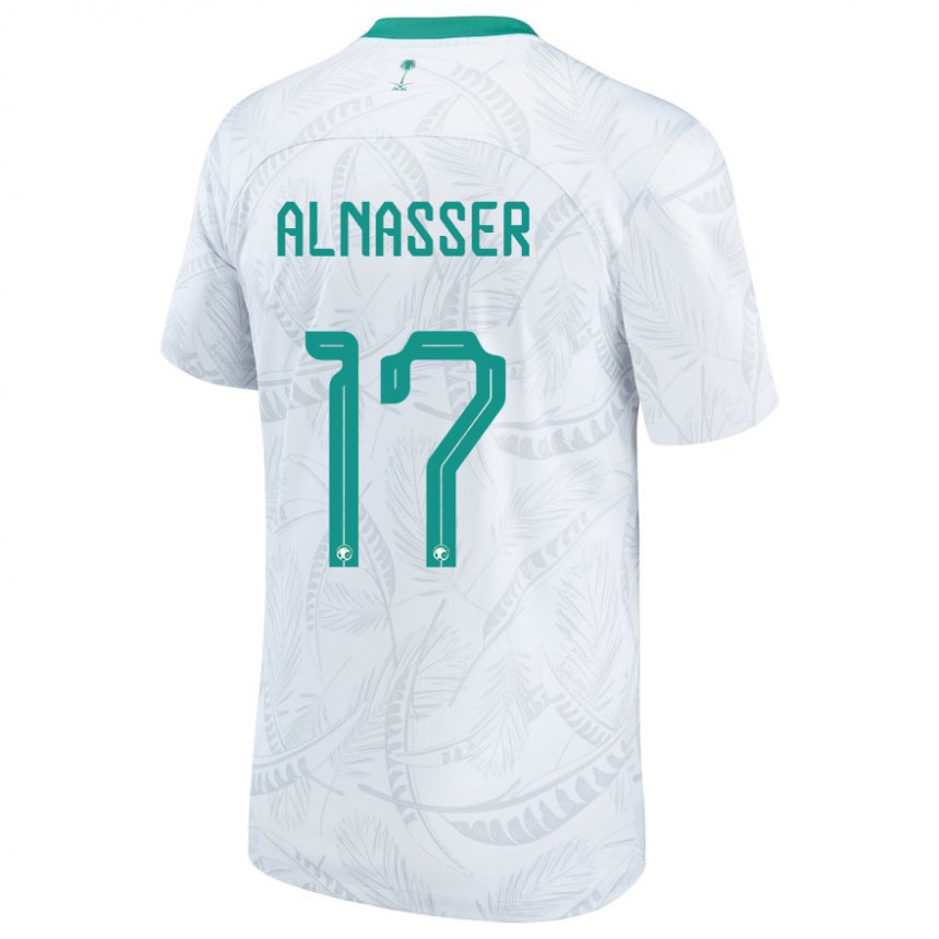 Enfant Maillot Arabie Saoudite Saad Alnasser #17 Blanc Tenues Domicile 22-24 T-shirt Suisse