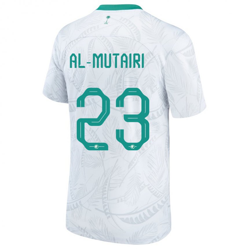 Enfant Maillot Arabie Saoudite Turki Al Mutairi #23 Blanc Tenues Domicile 22-24 T-shirt Suisse