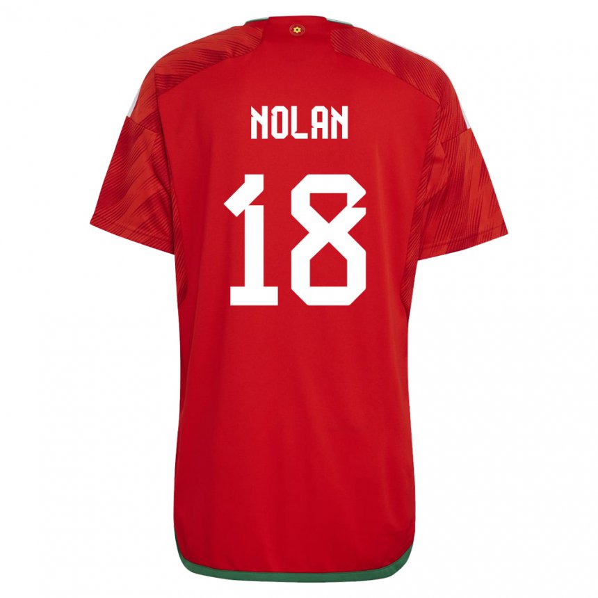 Enfant Maillot Pays De Galles Kylie Nolan #18 Rouge Tenues Domicile 22-24 T-shirt Suisse