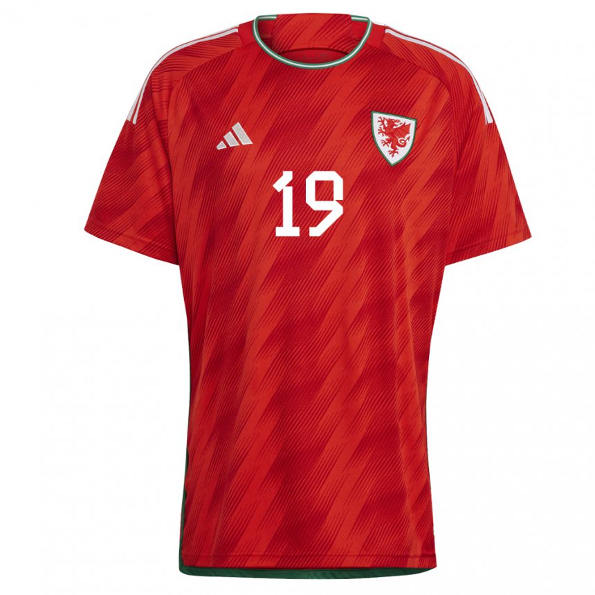 Kinder Walisische Megan Wynne #19 Rot Heimtrikot Trikot 22-24 T-shirt Schweiz