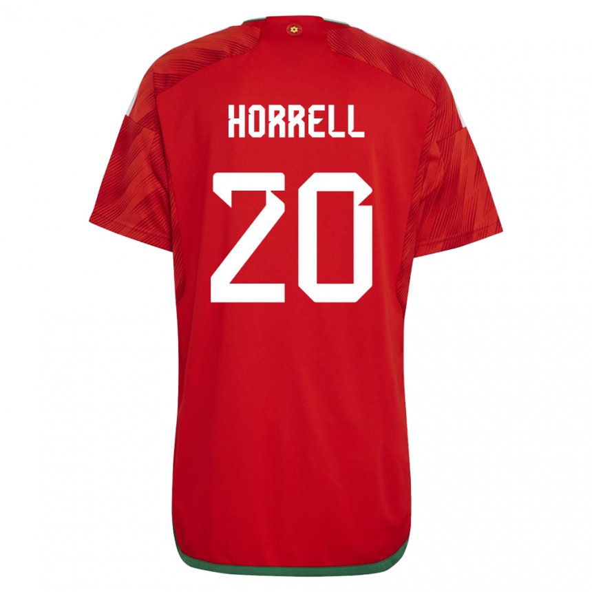 Enfant Maillot Pays De Galles Grace Horrell #20 Rouge Tenues Domicile 22-24 T-shirt Suisse