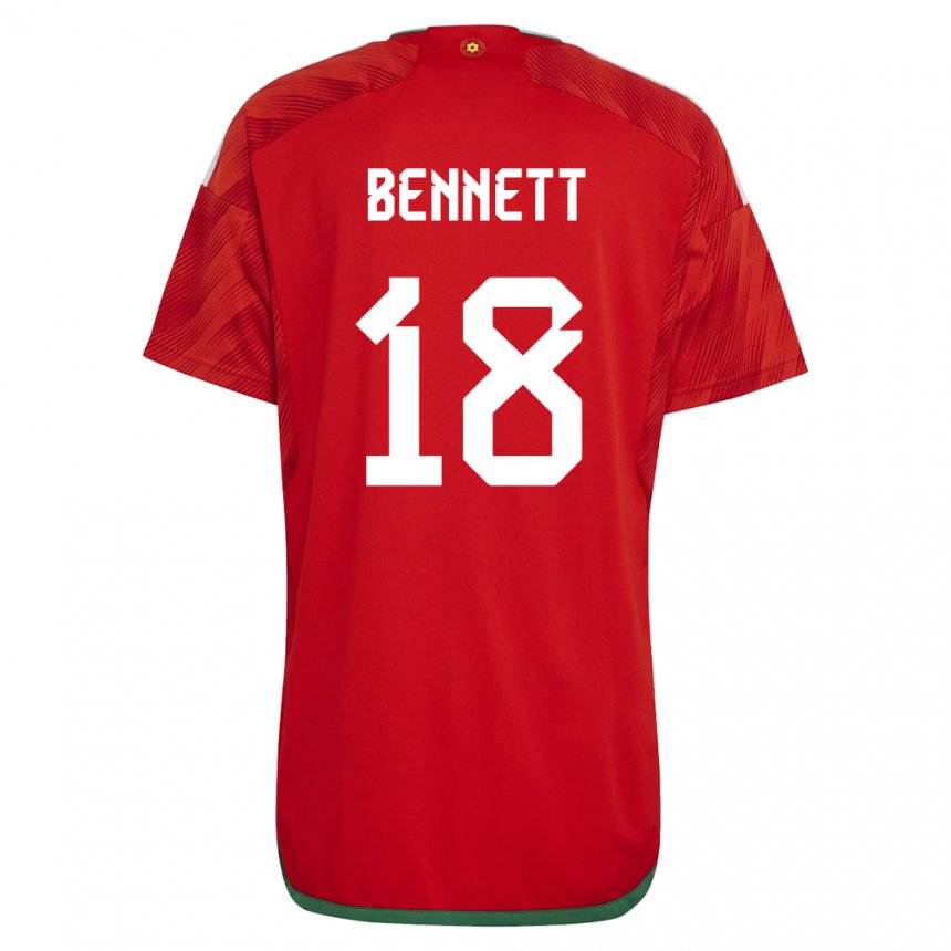 Kinder Walisische Murphy Bennett #18 Rot Heimtrikot Trikot 22-24 T-shirt Schweiz