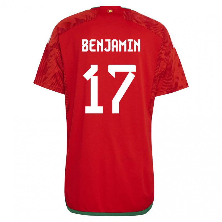 Enfant Maillot Pays De Galles Omari Benjamin #17 Rouge Tenues Domicile 22-24 T-shirt Suisse