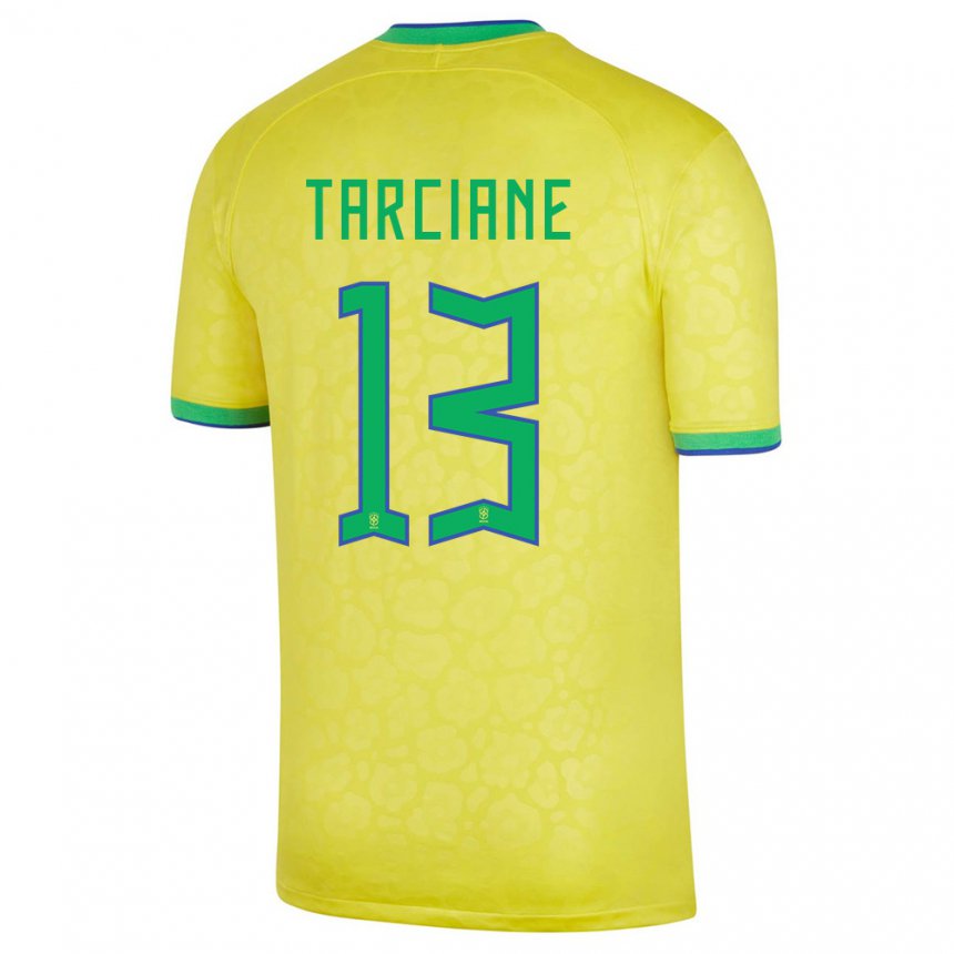 Enfant Maillot Brésil Tarciane #13 Jaune Tenues Domicile 22-24 T-shirt Suisse