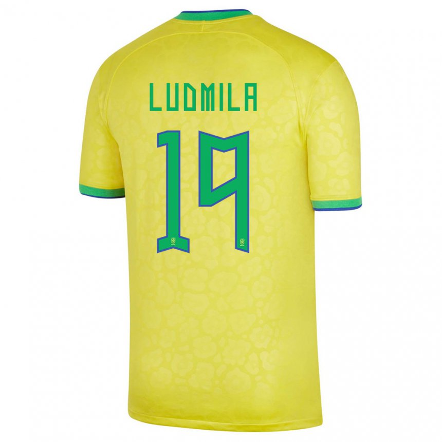 Enfant Maillot Brésil Ludmila #19 Jaune Tenues Domicile 22-24 T-shirt Suisse