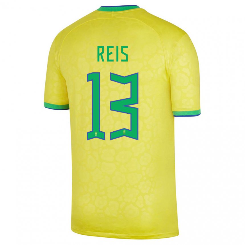 Enfant Maillot Brésil Vitor Reis #13 Jaune Tenues Domicile 22-24 T-shirt Suisse