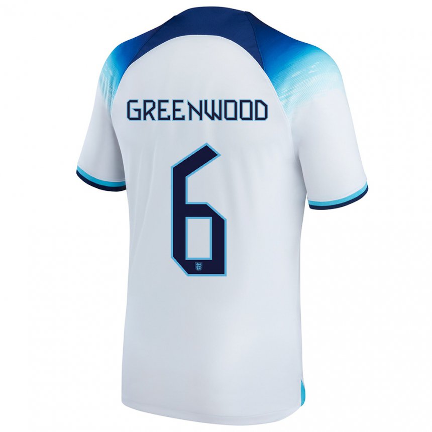 Enfant Maillot Angleterre Alex Greenwood #6 Blanc Bleu  Tenues Domicile 22-24 T-shirt Suisse