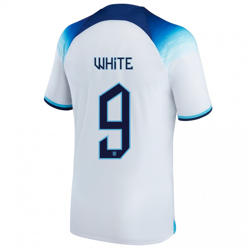 Enfant Maillot Angleterre Ellen White #9 Blanc Bleu  Tenues Domicile 22-24 T-shirt Suisse