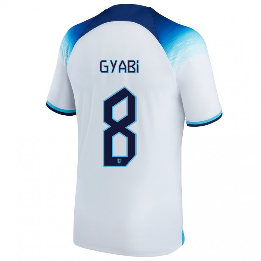 Enfant Maillot Angleterre Darko Gyabi #8 Blanc Bleu  Tenues Domicile 22-24 T-shirt Suisse