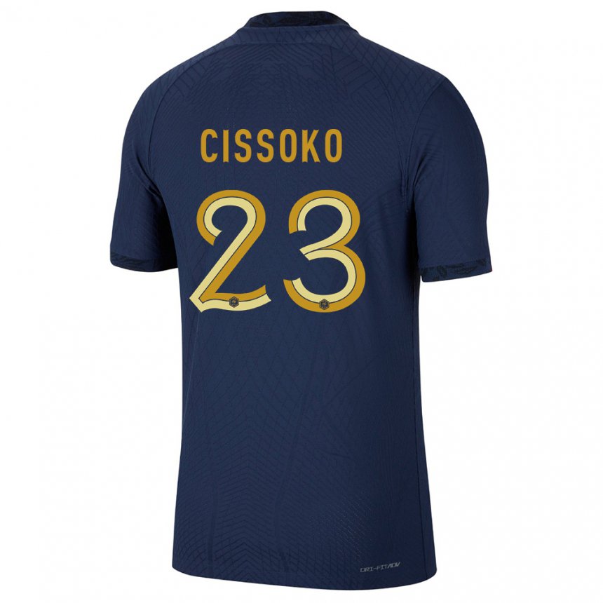 Enfant Maillot France Hawa Cissoko #23 Bleu Marine Tenues Domicile 22-24 T-shirt Suisse