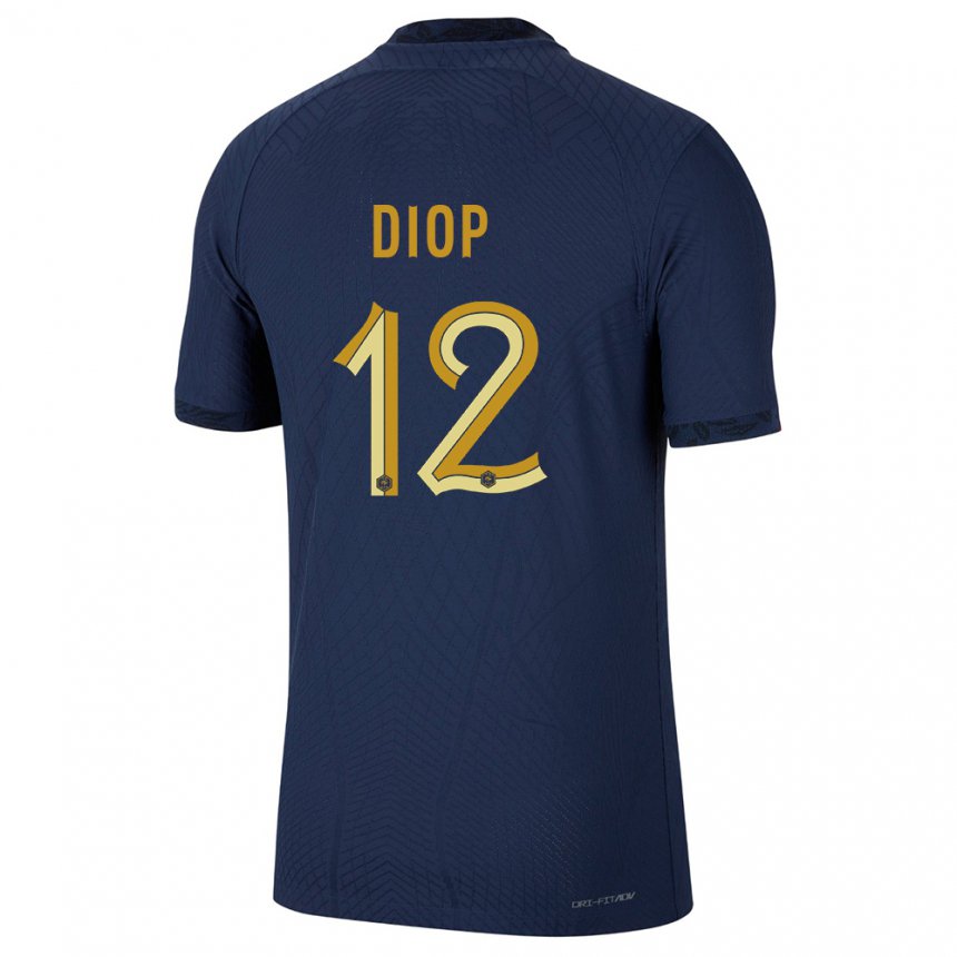 Enfant Maillot France Sofiane Diop #12 Bleu Marine Tenues Domicile 22-24 T-shirt Suisse
