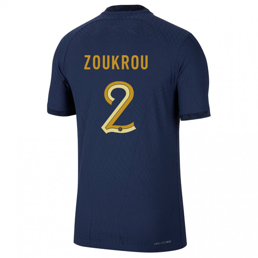 Enfant Maillot France Tanguy Zoukrou #2 Bleu Marine Tenues Domicile 22-24 T-shirt Suisse