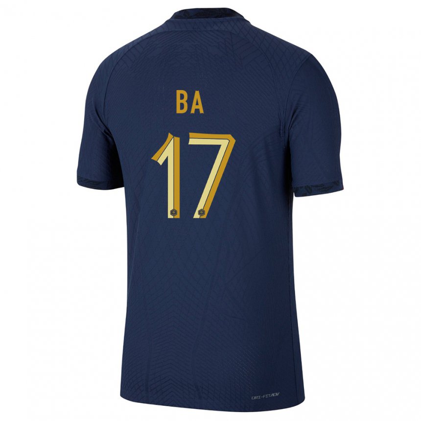 Enfant Maillot France Abdoullah Ba #17 Bleu Marine Tenues Domicile 22-24 T-shirt Suisse