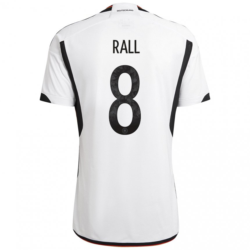 Enfant Maillot Allemagne Maximiliane Rall #8 Blanc Noir Tenues Domicile 22-24 T-shirt Suisse