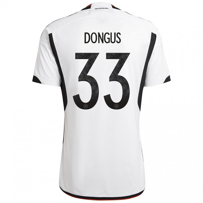 Enfant Maillot Allemagne Fabienne Dongus #33 Blanc Noir Tenues Domicile 22-24 T-shirt Suisse