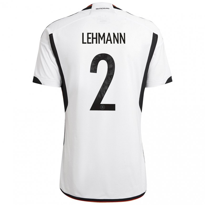 Enfant Maillot Allemagne Paul Lehmann #2 Blanc Noir Tenues Domicile 22-24 T-shirt Suisse