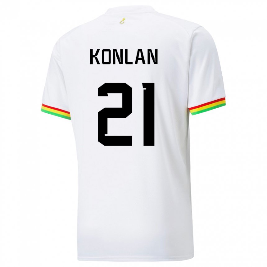 Enfant Maillot Ghana Cynthia Konlan #21 Blanc Tenues Domicile 22-24 T-shirt Suisse