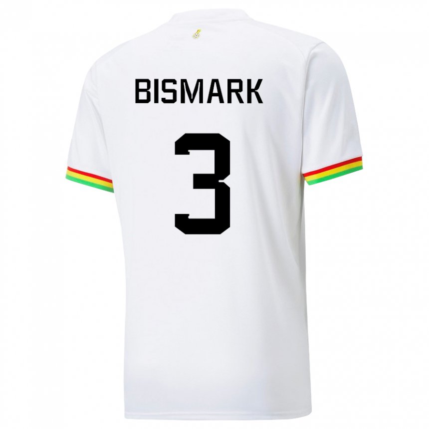 Enfant Maillot Ghana Anim Bismark #3 Blanc Tenues Domicile 22-24 T-shirt Suisse