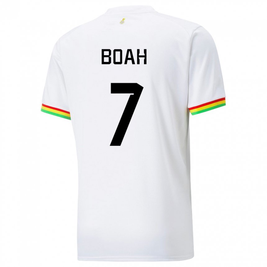 Enfant Maillot Ghana Collins Boah #7 Blanc Tenues Domicile 22-24 T-shirt Suisse