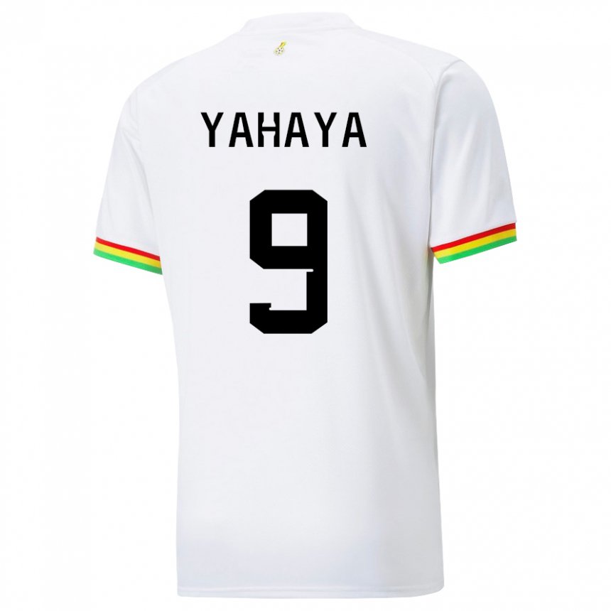 Kinder Ghanaische Mohammed Yahaya #9 Weiß Heimtrikot Trikot 22-24 T-shirt Schweiz