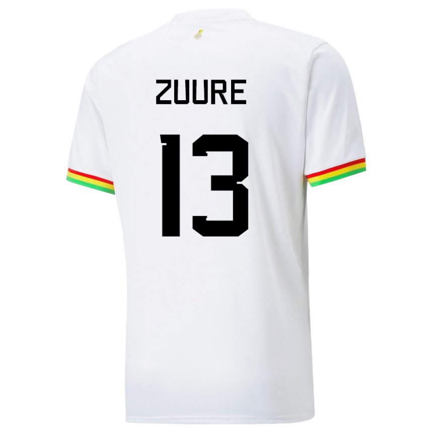 Enfant Maillot Ghana Moses Salifu Bawa Zuure #13 Blanc Tenues Domicile 22-24 T-shirt Suisse