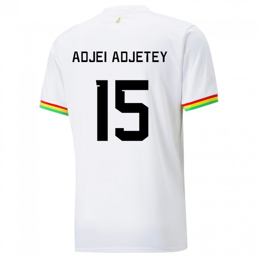 Enfant Maillot Ghana Jonas Adjei Adjetey #15 Blanc Tenues Domicile 22-24 T-shirt Suisse