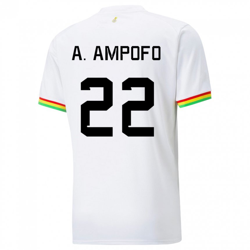Enfant Maillot Ghana Eugene Amankwah Ampofo #22 Blanc Tenues Domicile 22-24 T-shirt Suisse