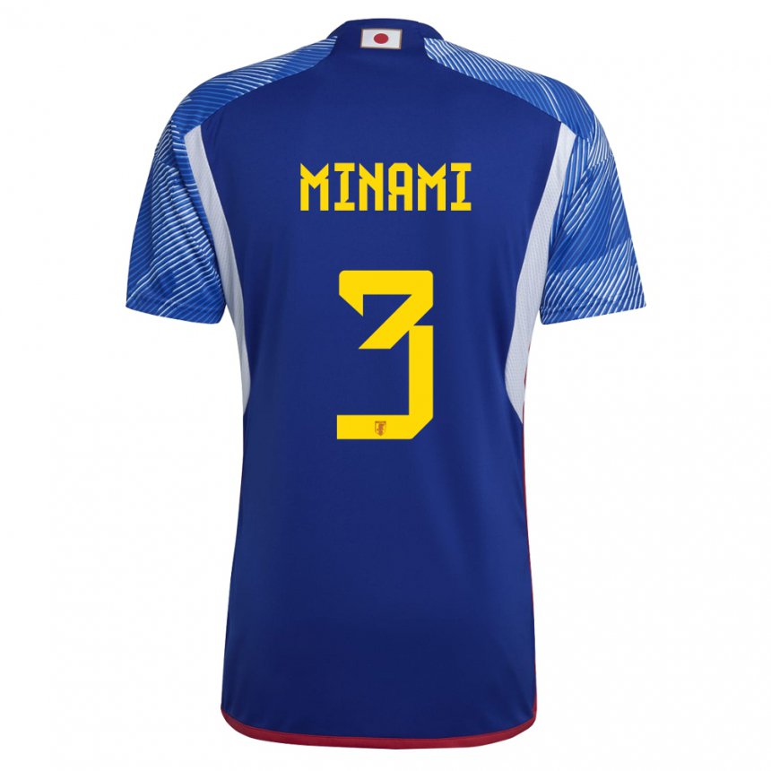 Enfant Maillot Japon Moeka Minami #3 Bleu Royal Tenues Domicile 22-24 T-shirt Suisse