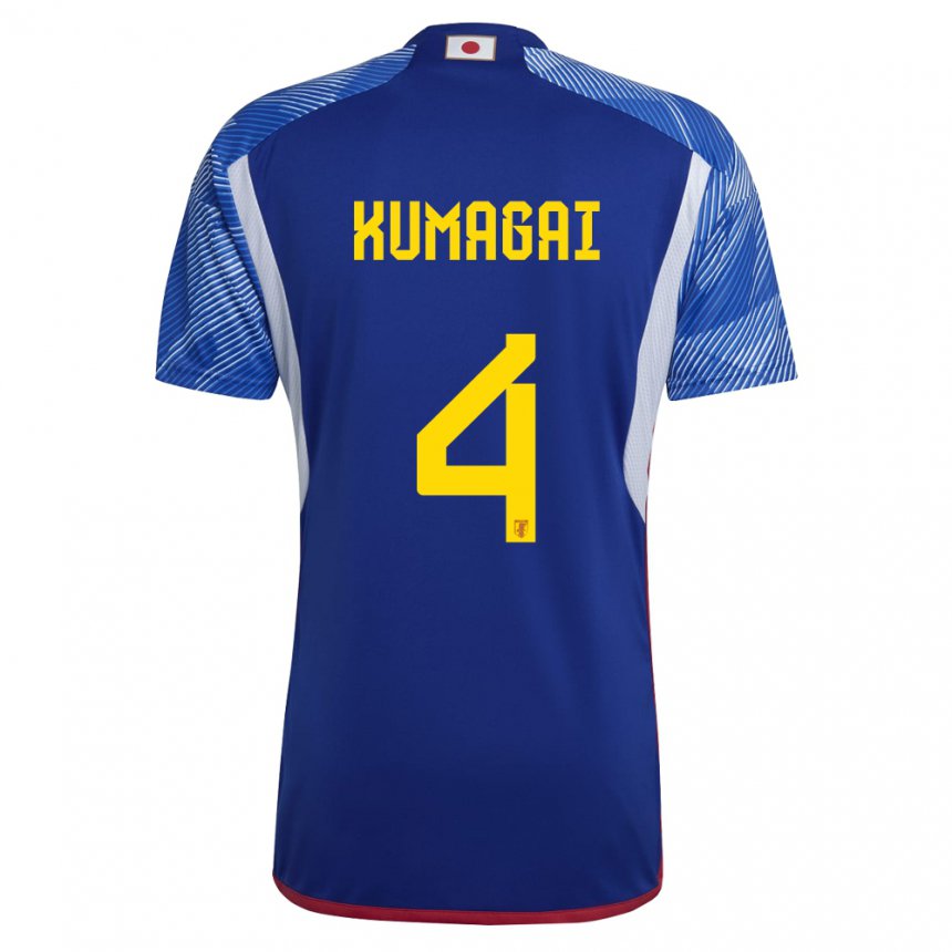Kinder Japanische Saki Kumagai #4 Königsblau Heimtrikot Trikot 22-24 T-shirt Schweiz